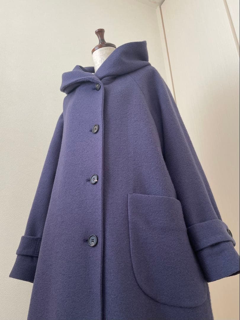 【Basco/バスコ】ラベンダー色のチャリカコート　圧縮ウール