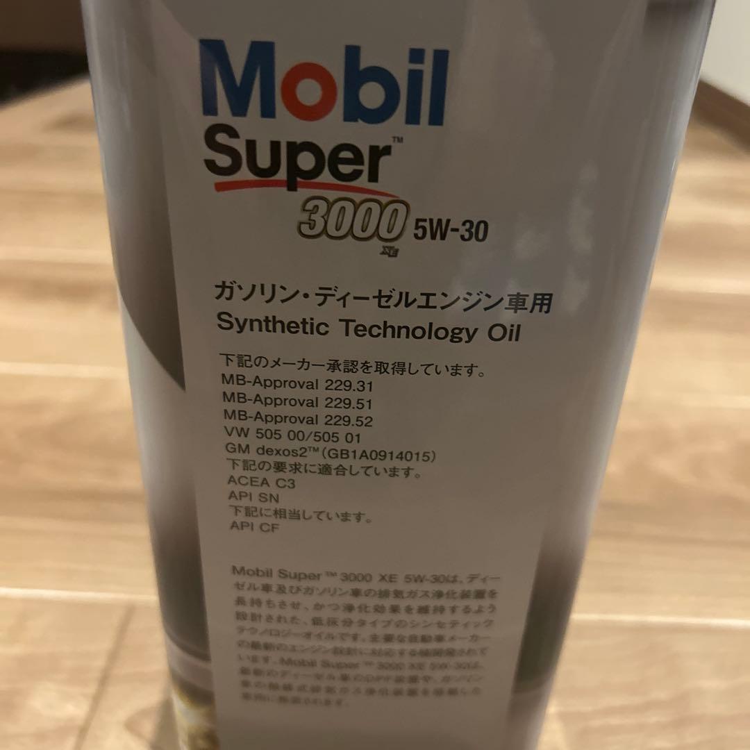 モービルスーパー3000 5W-30 4L 合成油x4缶+おまけ約1.5L