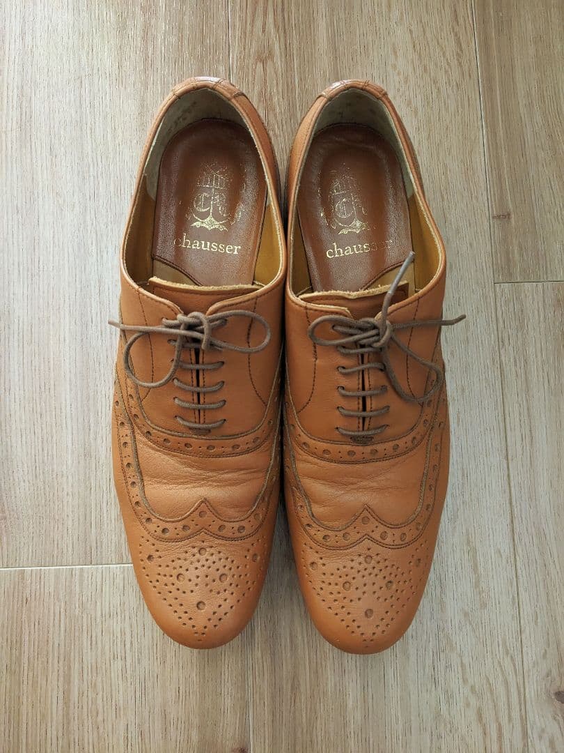 【美品】chausser ショセ ウイングチップ レースアップ シューズ