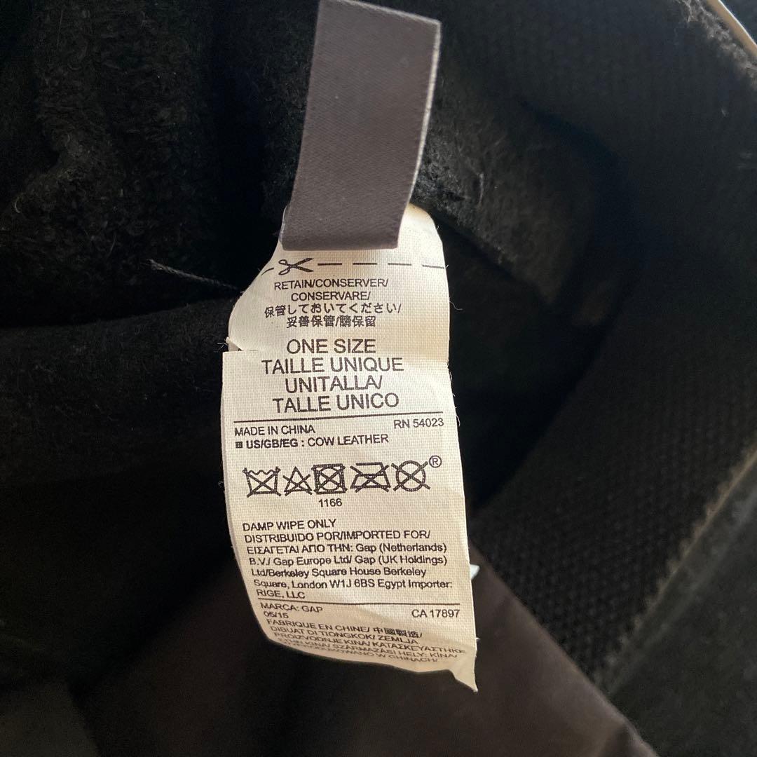 00s old gap レザーメッセンジャーバッグ ブラック 牛革 ショルダー