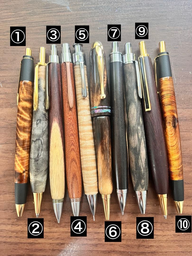 工房楔 ウッドペンクラフト 屋久杉工房京 木軸ペン まとめ売り
