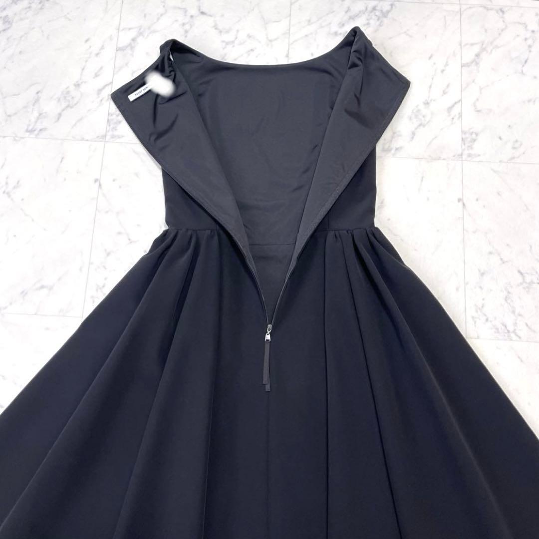極美品✨フォクシーニューヨーク 現行 サイドギャザードレス フレアワンピース