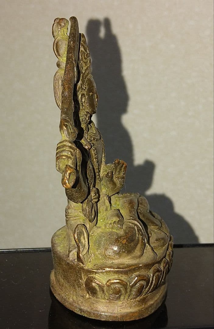 古銅器 黄財神 仏像 古銅 高さ約9.5cm 幅約5.5cm 重さ約 179g