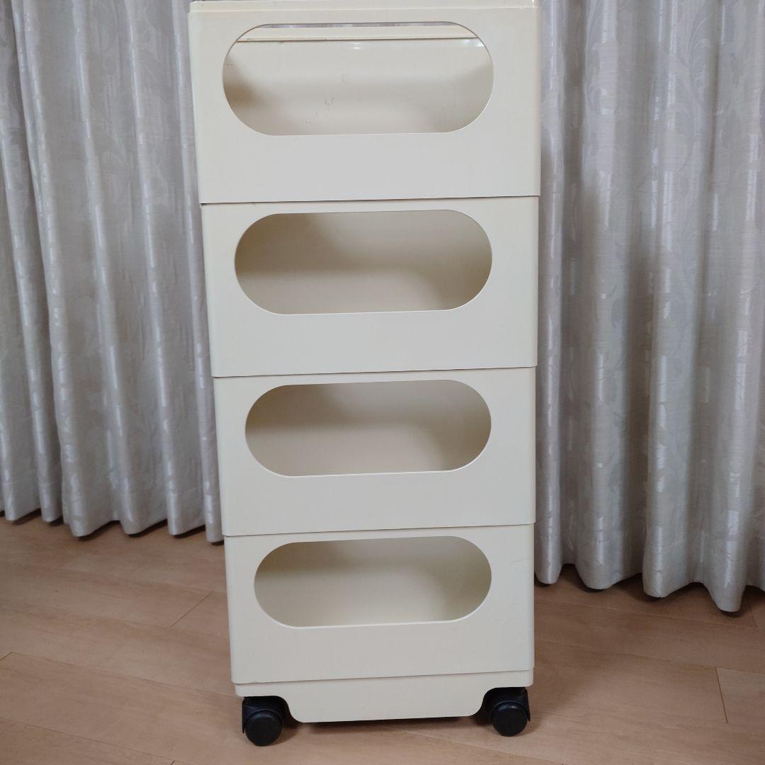 ボビーワゴン 4段4トレイ ホワイト 旧輸入品 イタリア製