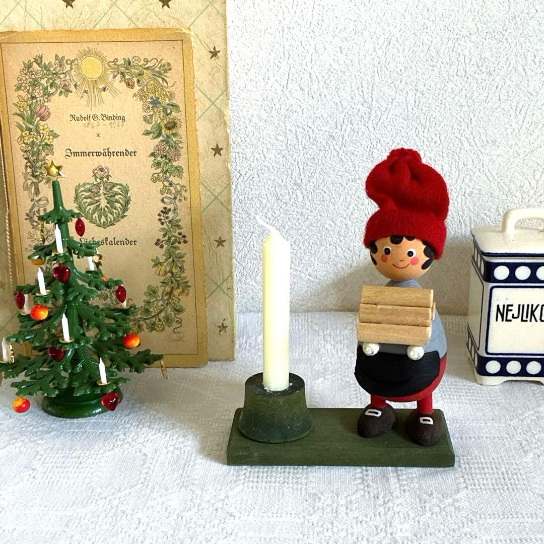 RN163 スウェーデンヴィンテージ ☆ トムテニッセのキャンドルスタンド