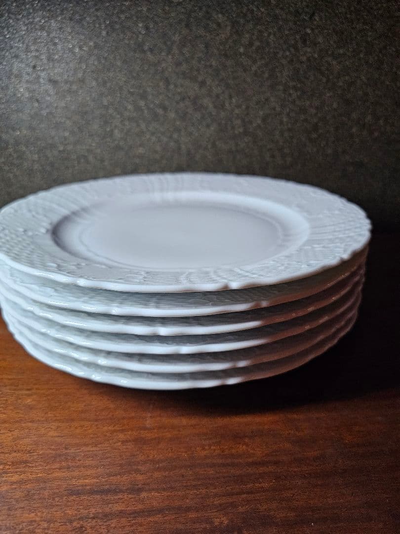 Herendヘレンド バロックホワイト デザートプレート６枚セット