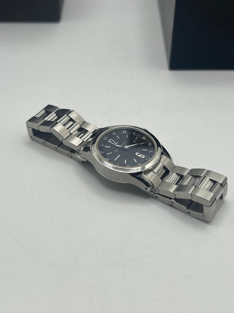 【美品】ブルガリ ソロテンポ ST30S ブラック クォーツ デイト レディース