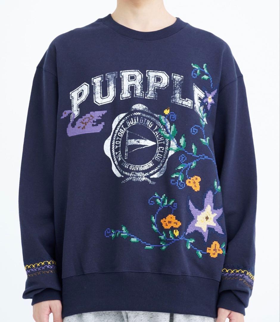 【KHOKI / コッキ】Cross-stitch sweat shirt