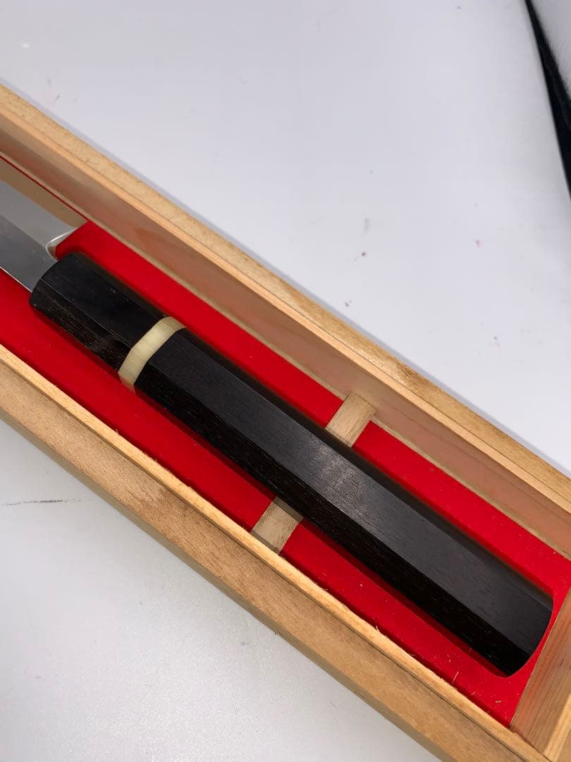 新品　池田辰夫「堺一文字忠國 本焼 柳刃包丁（無銘・鏡面仕上げ）