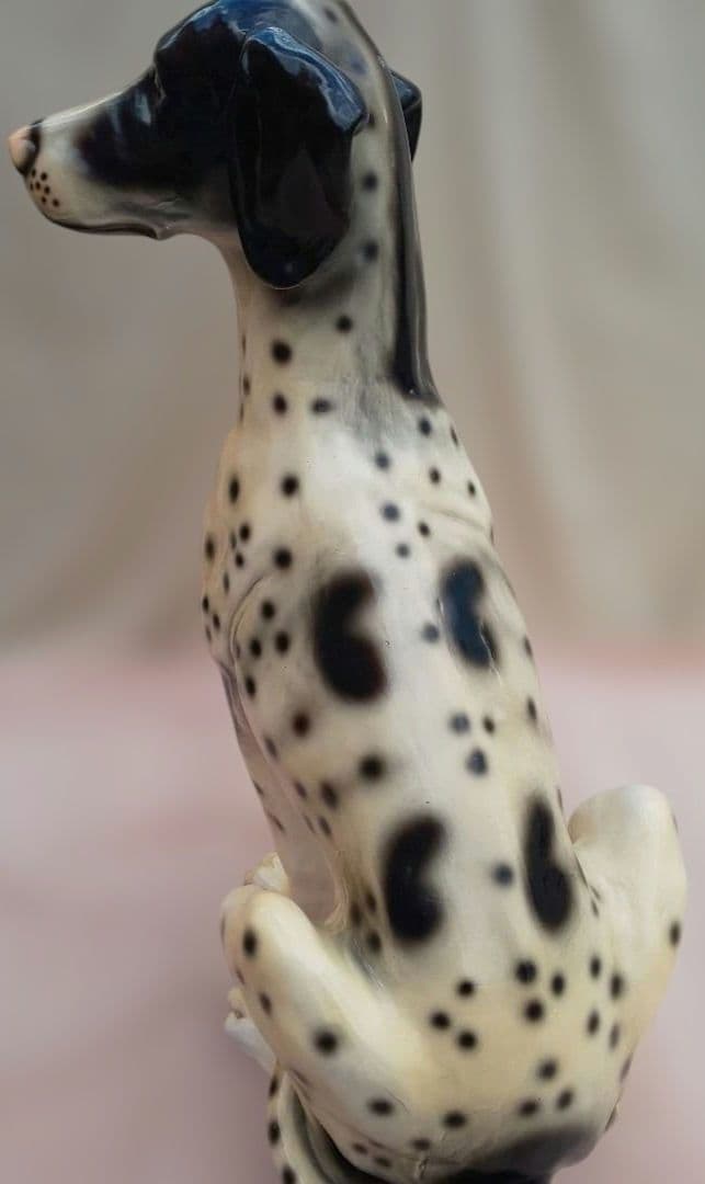 ヴィンテージ ダルメシアン 犬 陶器 置物