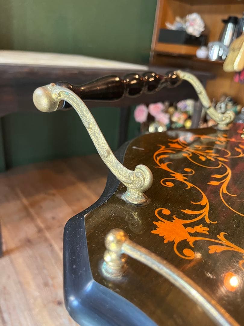 イタリア製 象嵌 ティーワゴン キッチンワゴン アンティーク インテリア