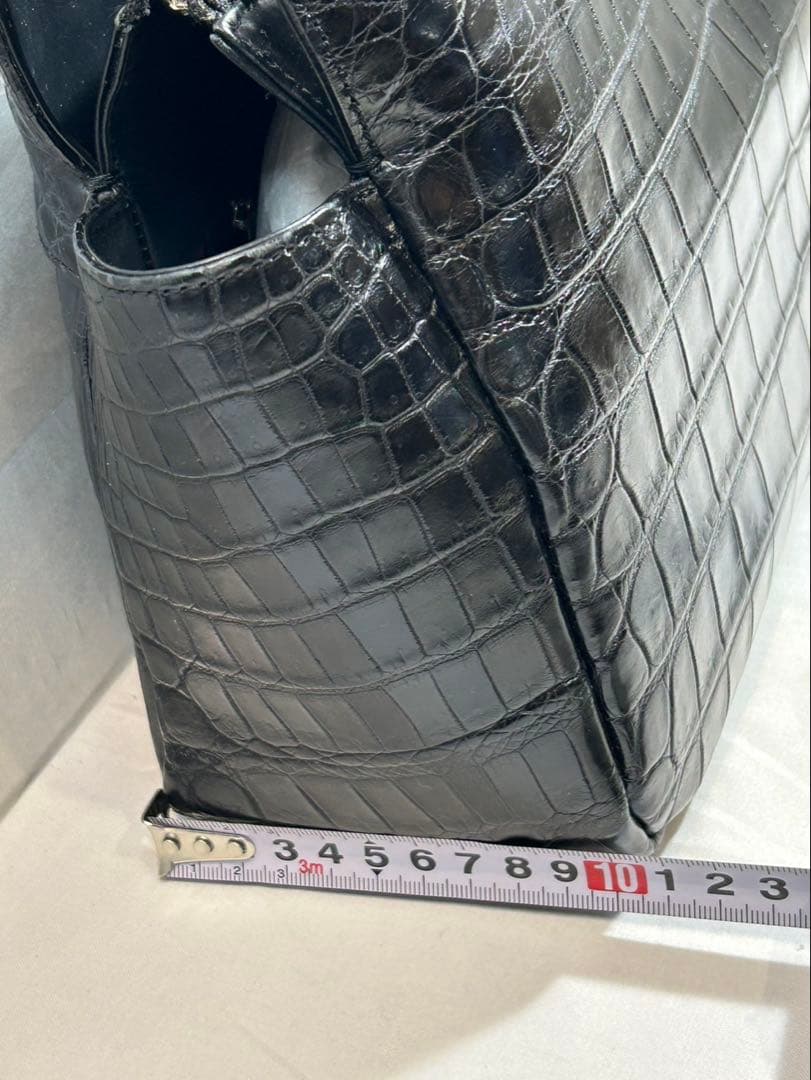 極美品 クロコダイル CROCODILE JRA バッグ マットクロコ ワニ革
