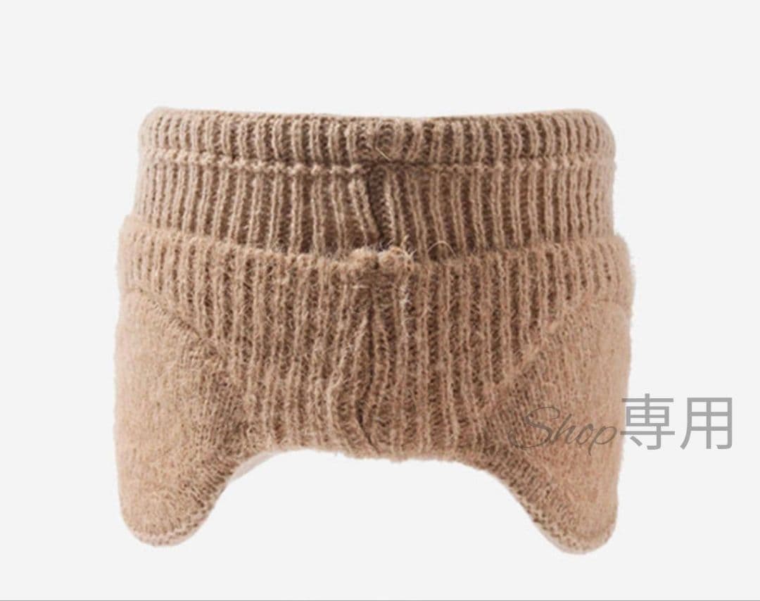 【限定】レディース　サンバイザー　ニット帽　ホワイト　韓国　シンプル　帽子