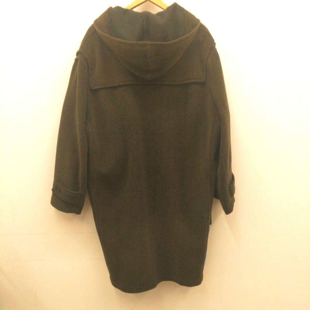 GLOVERALL　ダークオリーブブラウン色 ダッフルコート フード付き 英国製