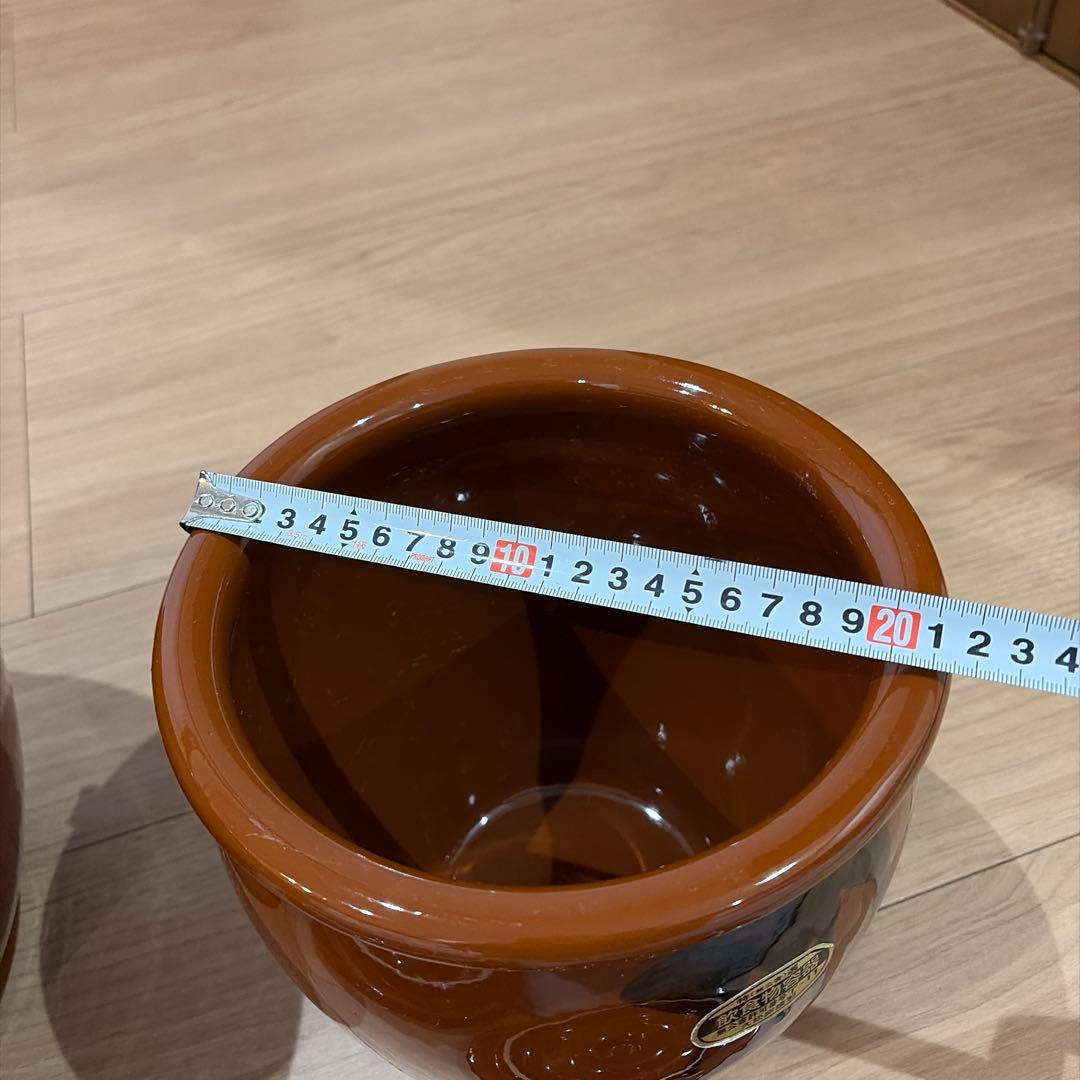 常滑焼 久松窯 丸壺 8号 3号 セット 蓋付 漬物容器 梅干し 味噌