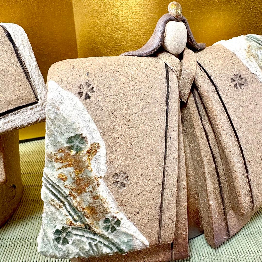 しがらき焼　明山　陶雛人形　雛人形　お雛様　節句　信楽焼　陶芸　人形　伝統工芸品