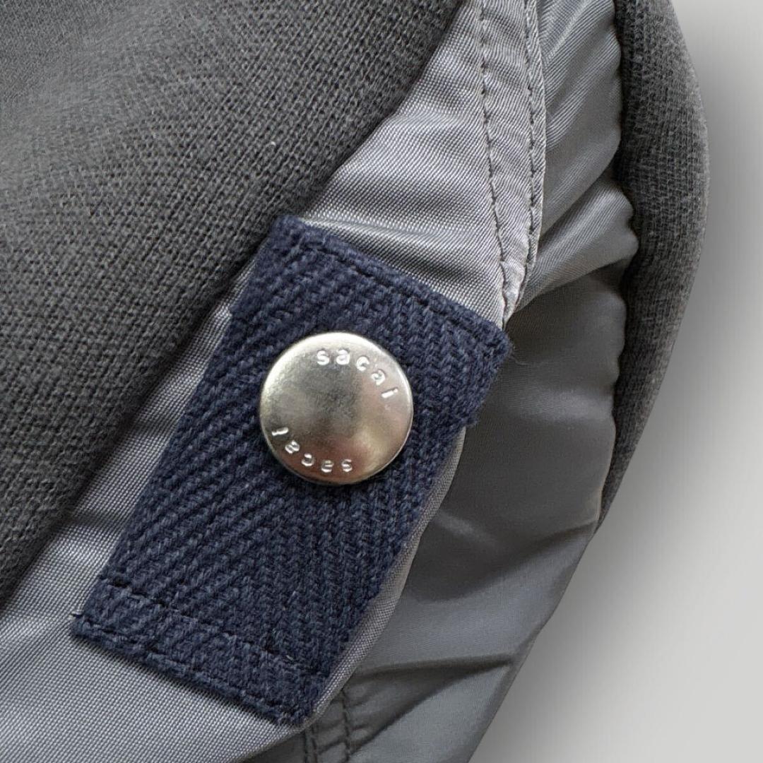 [タグ付 未使用品] sacai ドッキング スウェット グレー