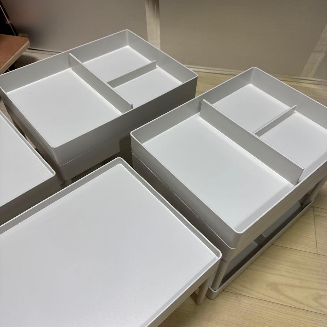 【無印良品】ABS樹脂 脚付トレー（4つセット）
