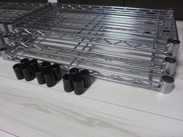  ERECTA ワイヤーシェルフ6枚 スリーブ付 60cm×35ｃｍ