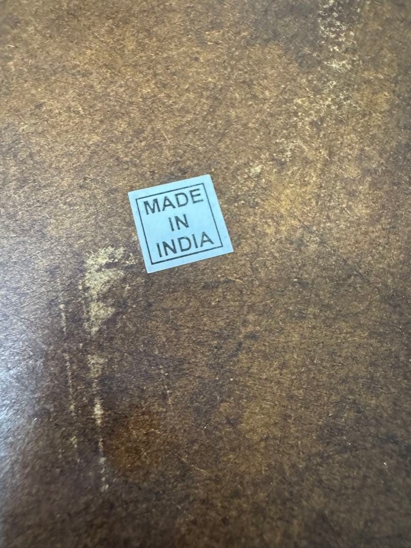 journal standard◆ 木製パッチワーク円卓 金属キャスター付き