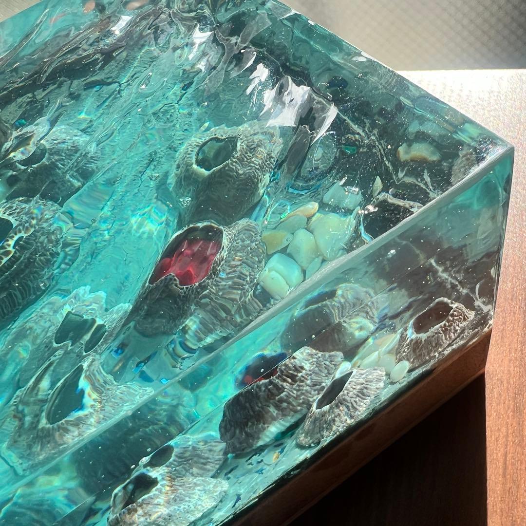 【波紋アート】フジツボアート／barnacle／オブジェ／10cmプリズム