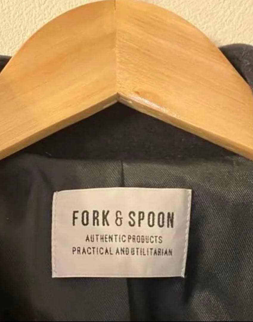 アーバンリサーチFORK & SPOON バルカラーミドルコート　濃いネイビー