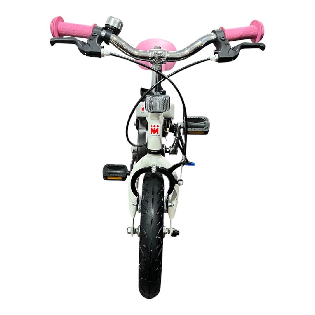 極美品☆限定カラー　へんしんバイク 自転車 ホワイト ピンク　空気入れ付き