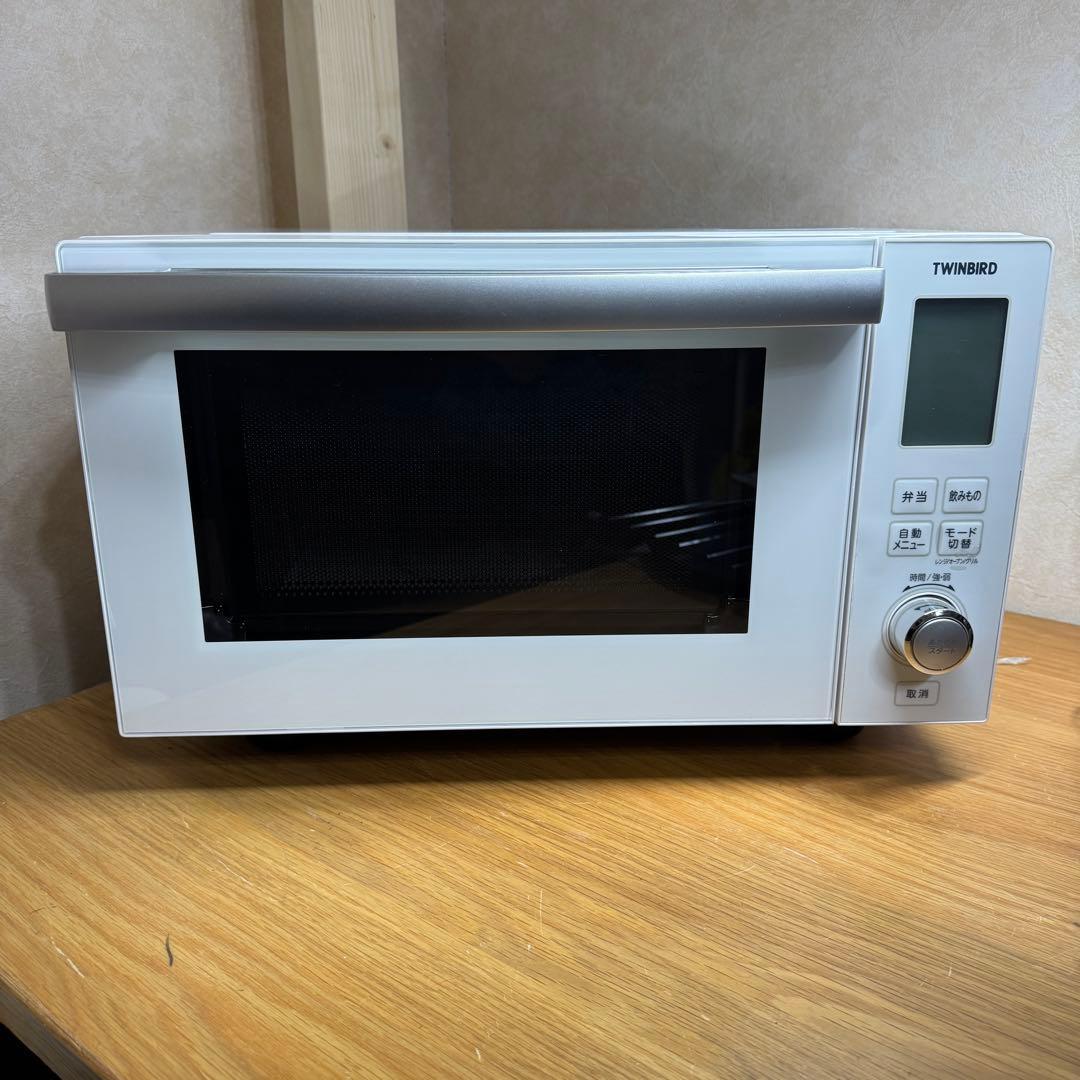 【極美品】TWINBIRD オーブンレンジ DR-E861 ホワイト　電子レンジ