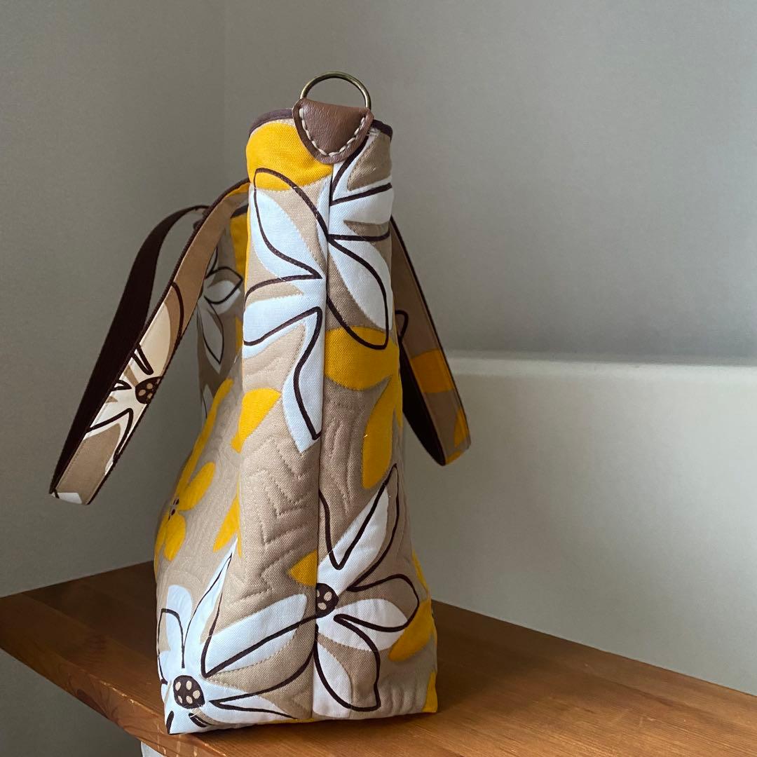 ハワイアンキルト◆トートバッグ&ポーチ２点セット◆ティアレ◆ミシンキルト