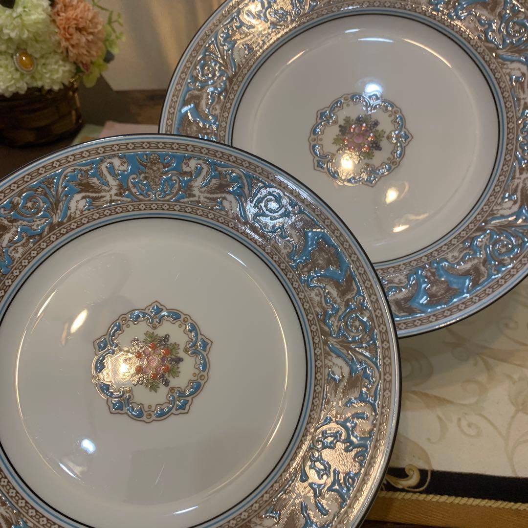 ウェッジウッド フロレンティーン　ターコイズ　20.5cmデザートプレート6枚