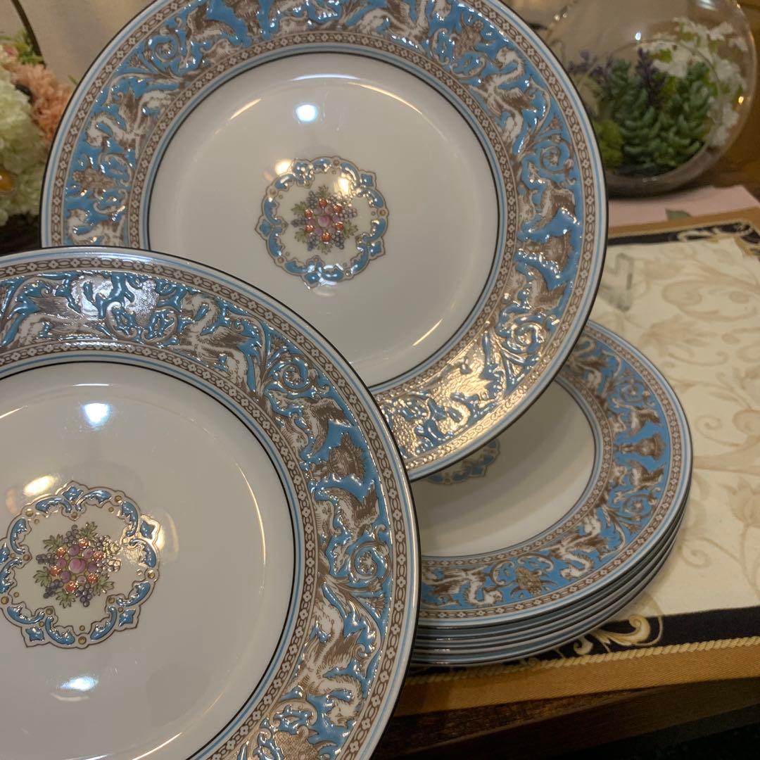 ウェッジウッド フロレンティーン　ターコイズ　20.5cmデザートプレート6枚