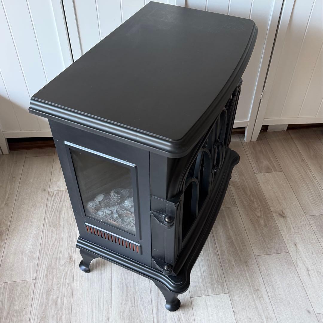 美品 ワイド暖炉型ファンヒーター 2018年 BLT-999B-3-BK ニトリ