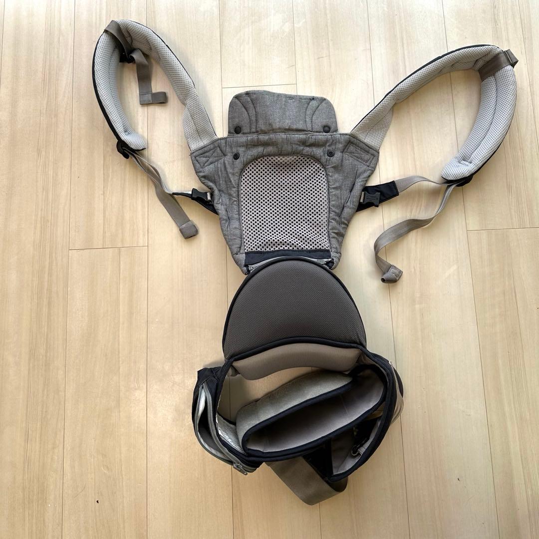 ポグネー×ミキハウス　ベビーキャリア　チャコールグレー