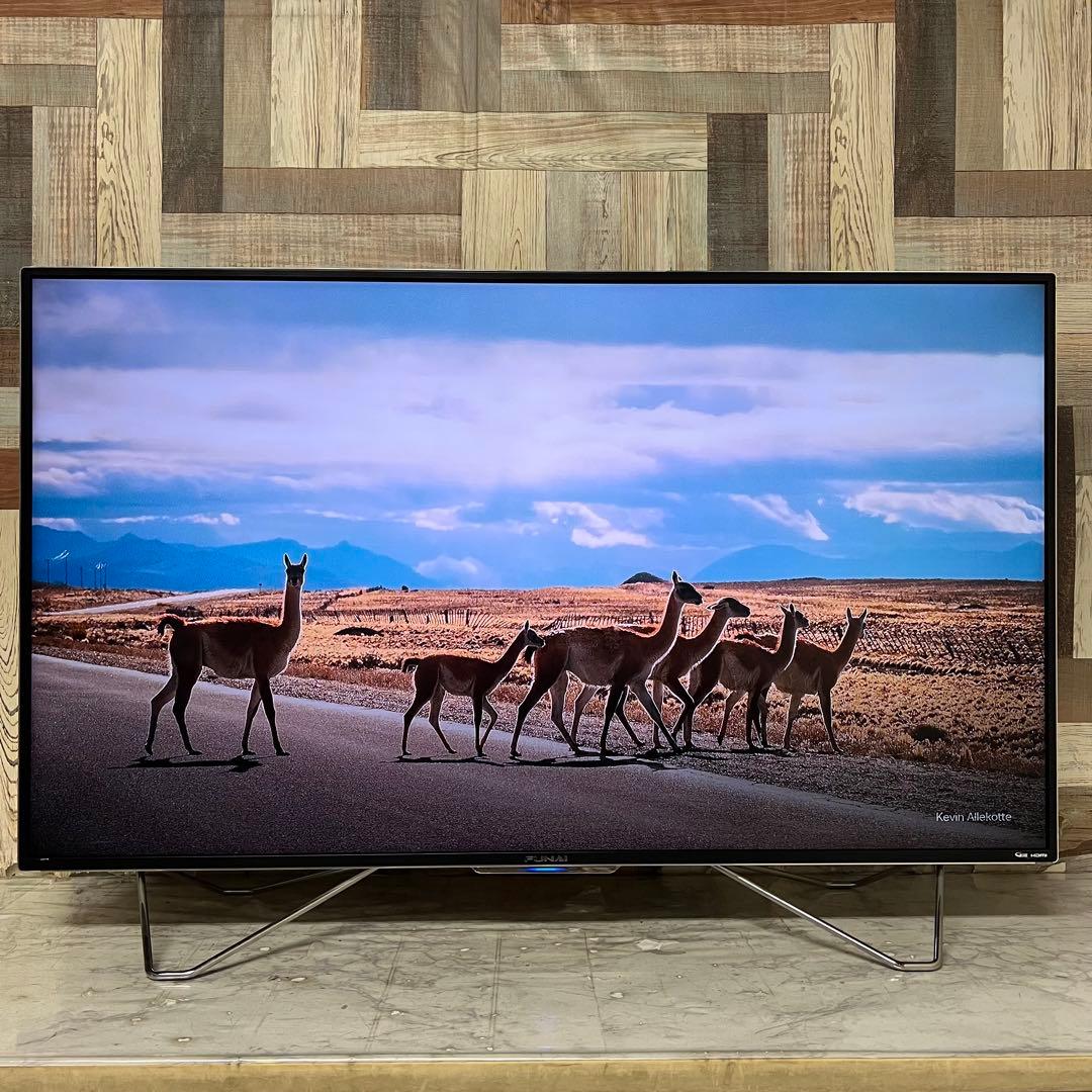 全国送料込❣️フナイ49型4K 大容量3TBHDD内蔵YouTube.ネトフリ