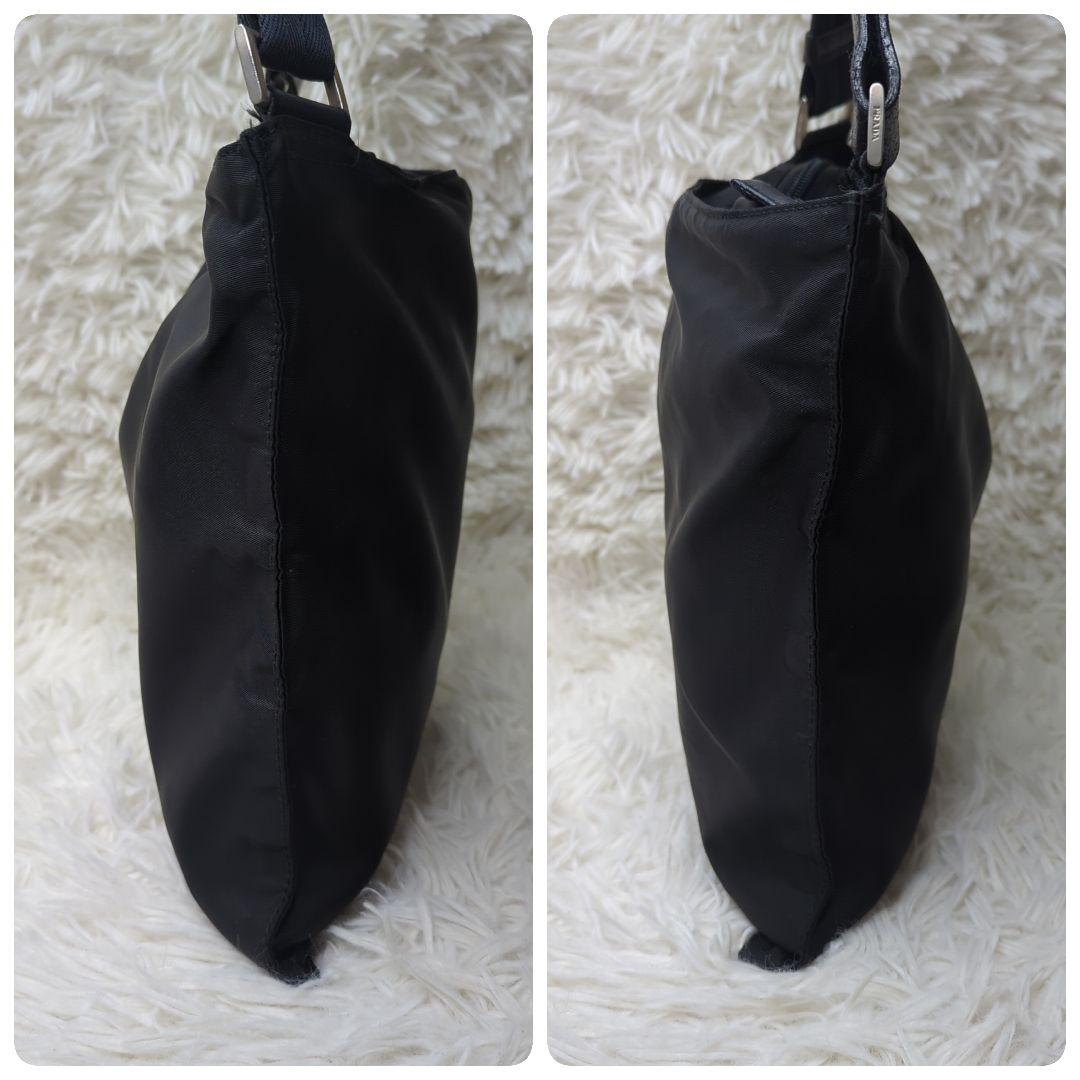 I*O様 美品✨プラダ サコッシュ ナイロン 黒 三角ロゴ シルバー金具 ロゴプ
