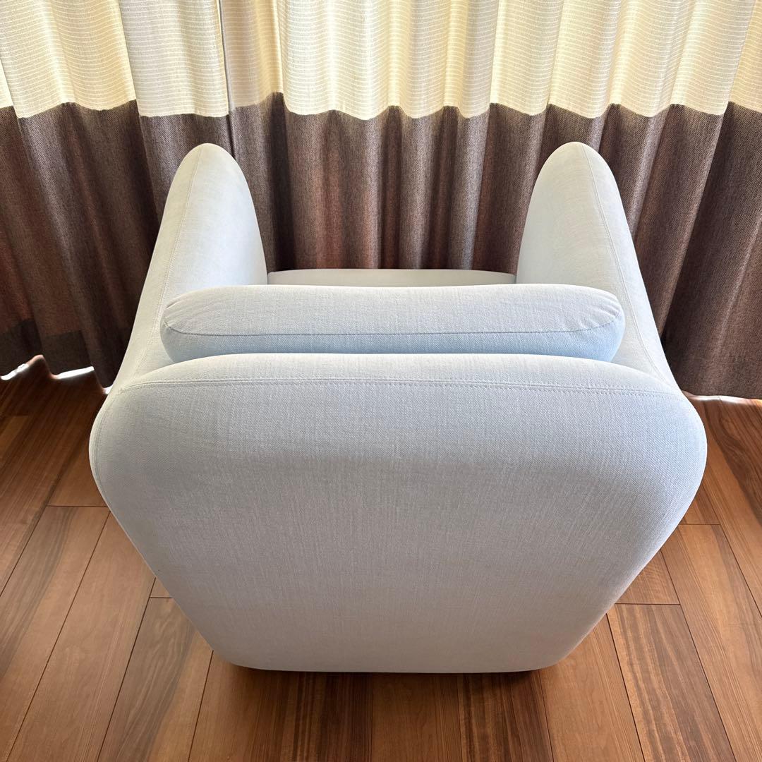 IDEE イデー ミラーソファ 1人掛け／ナチュラル×北欧デザイン/水色