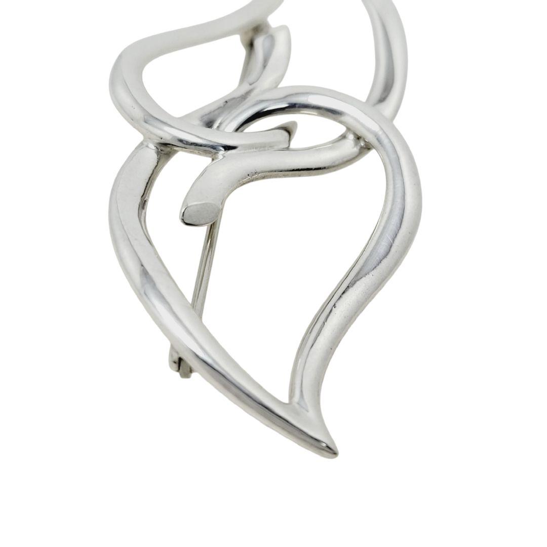 【美品】Tiffany&Co. ダブルリーフ ブローチ スターリング 925