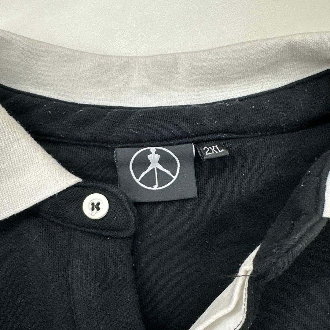 Golfickers ラグビーポロシャツ 2XL ブラック