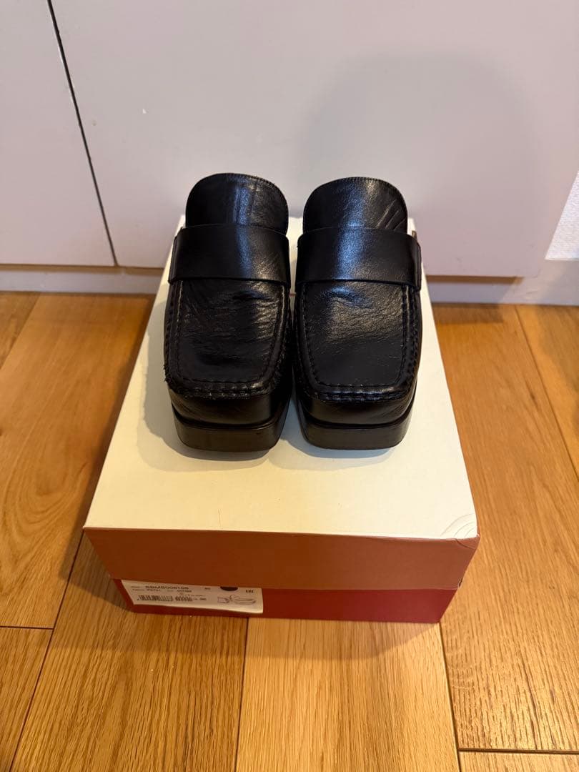 SALE❗️MARNI Black leather heeled mule 36