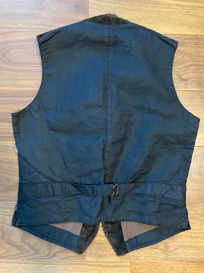 〜1940s フランス　コーデュロイ　ベスト　ブラウン