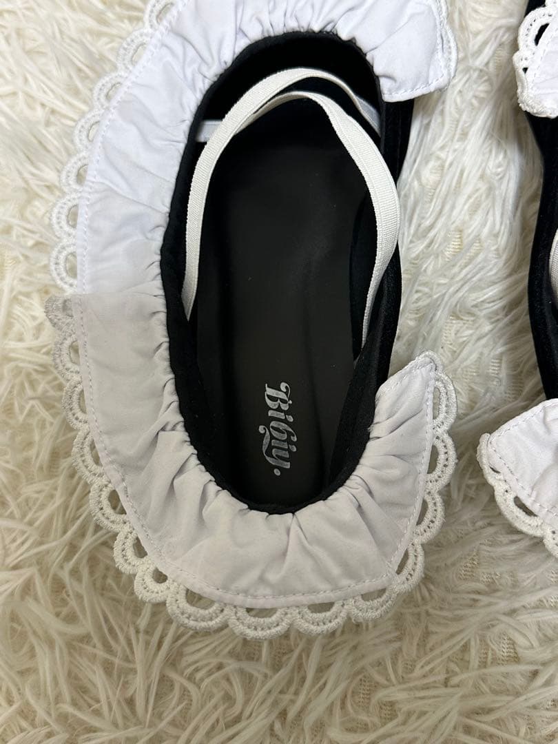 正規品bibiy B. LACE BALLERINAS BLACK