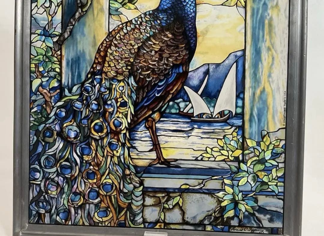 ルイス・C・ティファニー 『孔雀』 クジャク ステンドグラス グラスマスター