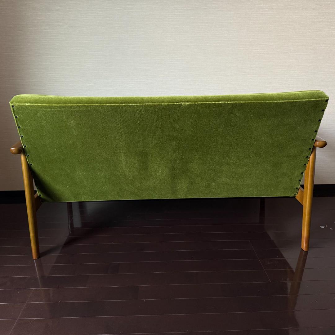 カリモク60 Kチェア 2シーター モケットグリーン ソファ karimoku
