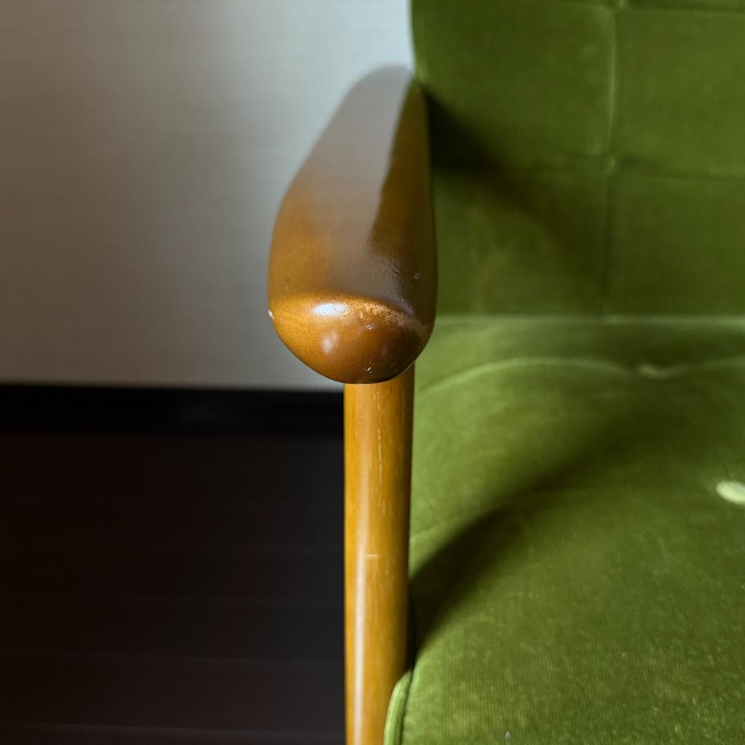 カリモク60 Kチェア 2シーター モケットグリーン ソファ karimoku