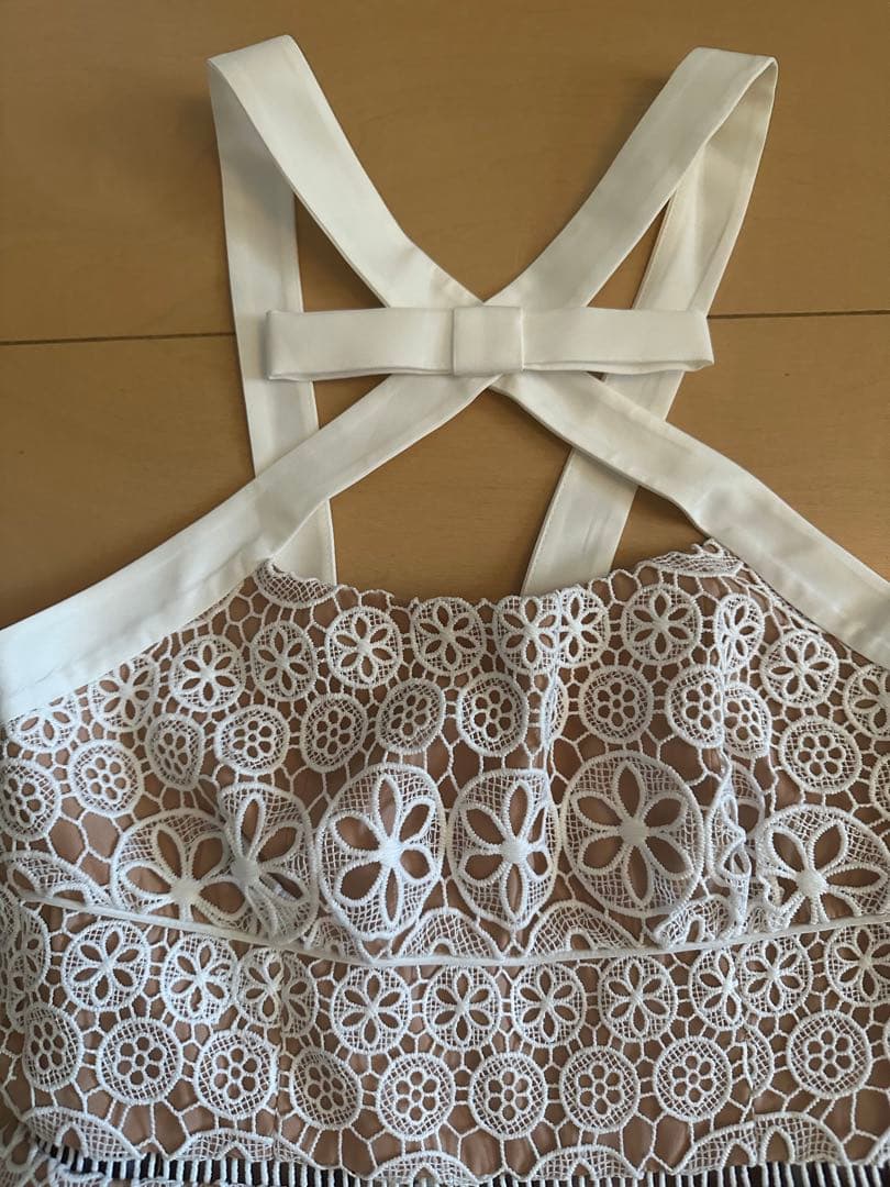 美品♡セルフポートレイト　ホワイトレースミニワンピース
