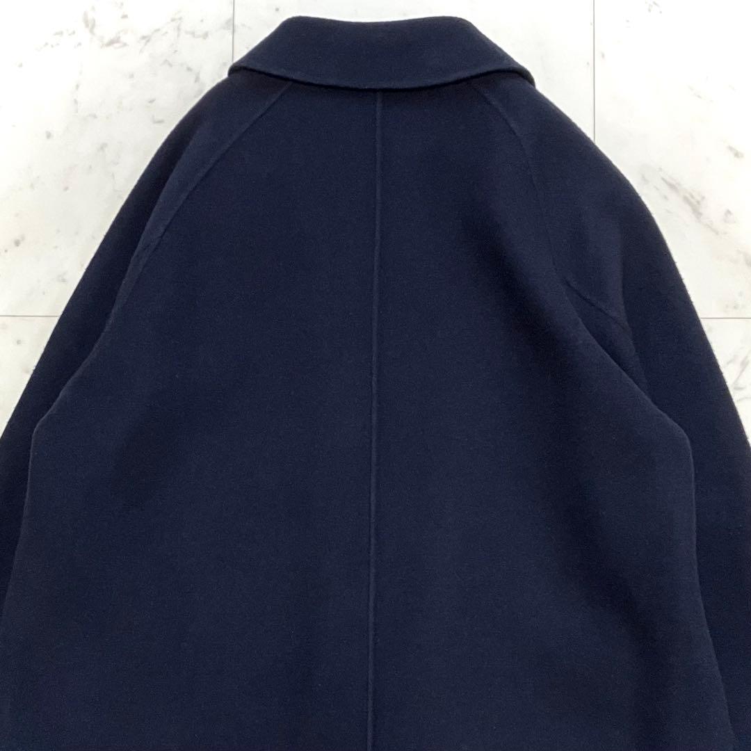 美品 フレームワーク リバーバルカラーショートコート ネイビー 36