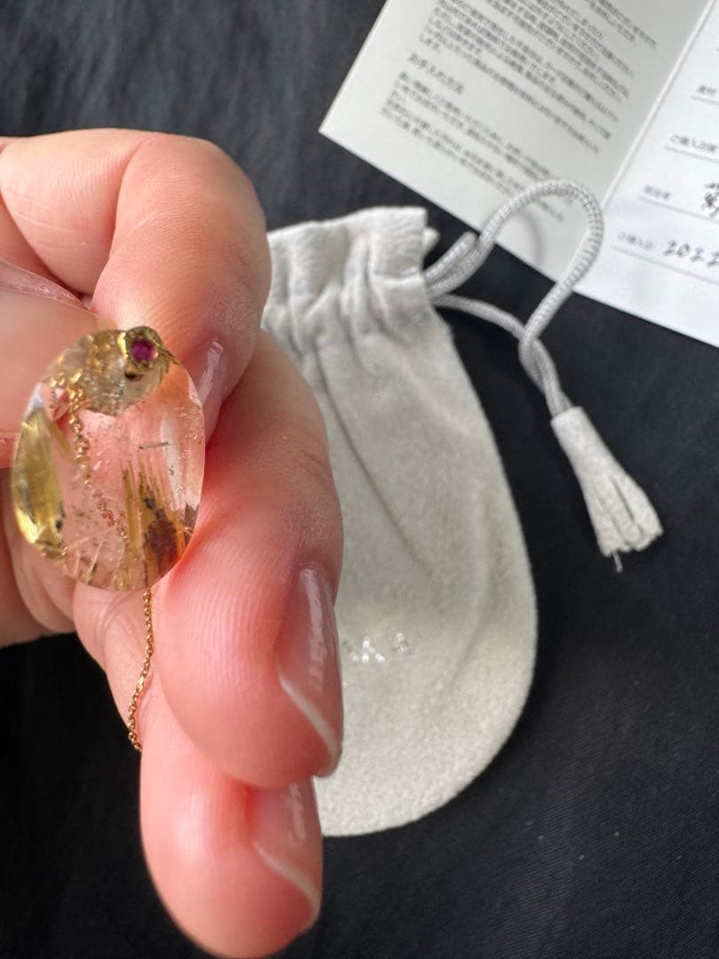 【美品】MONAKA jewelly ゴールデンルチルピアス(片耳用)