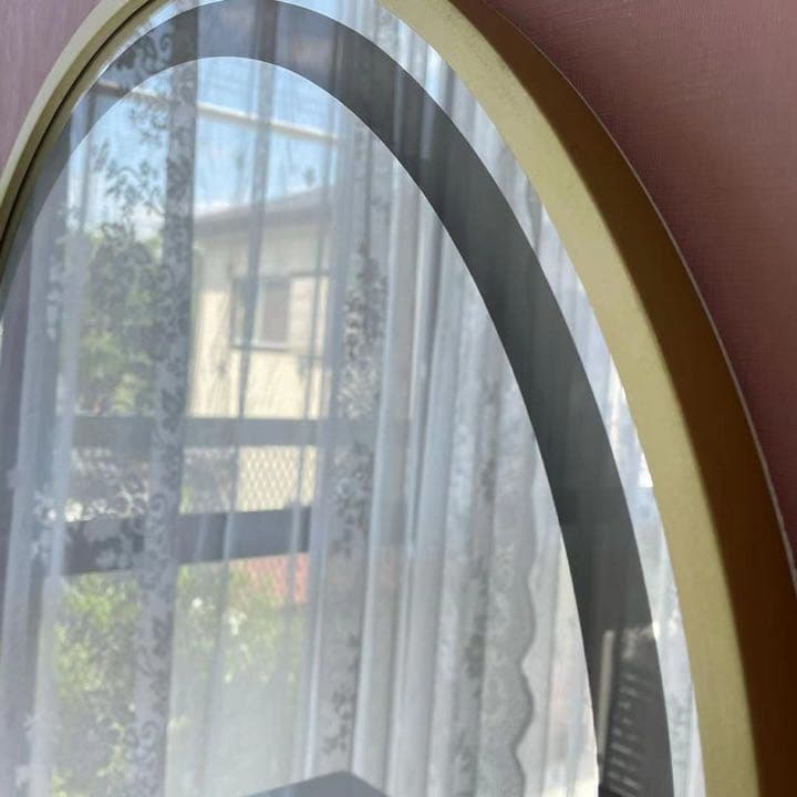 北欧風オシャレドレッサー　ホワイトLED3段調節ミラー付ドレッサー　椅子別売り