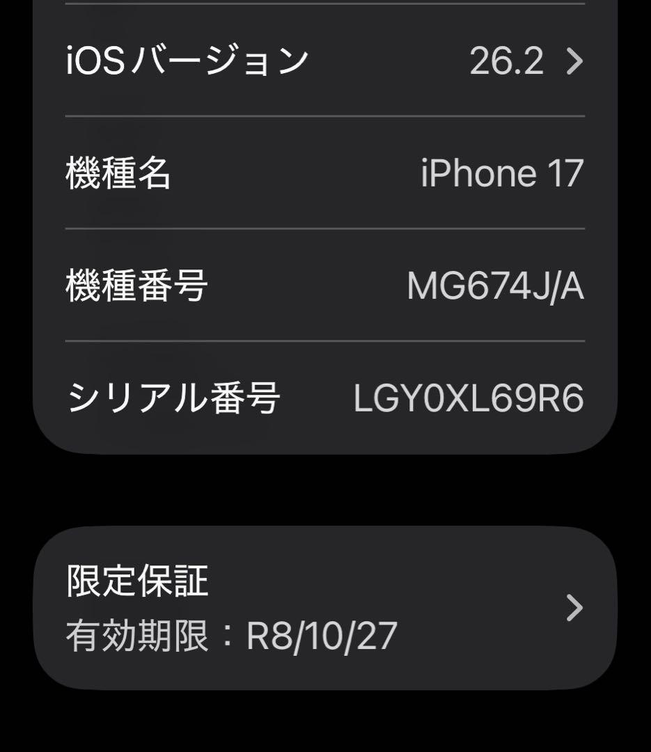Apple iPhone 17 ブラック ケース付き