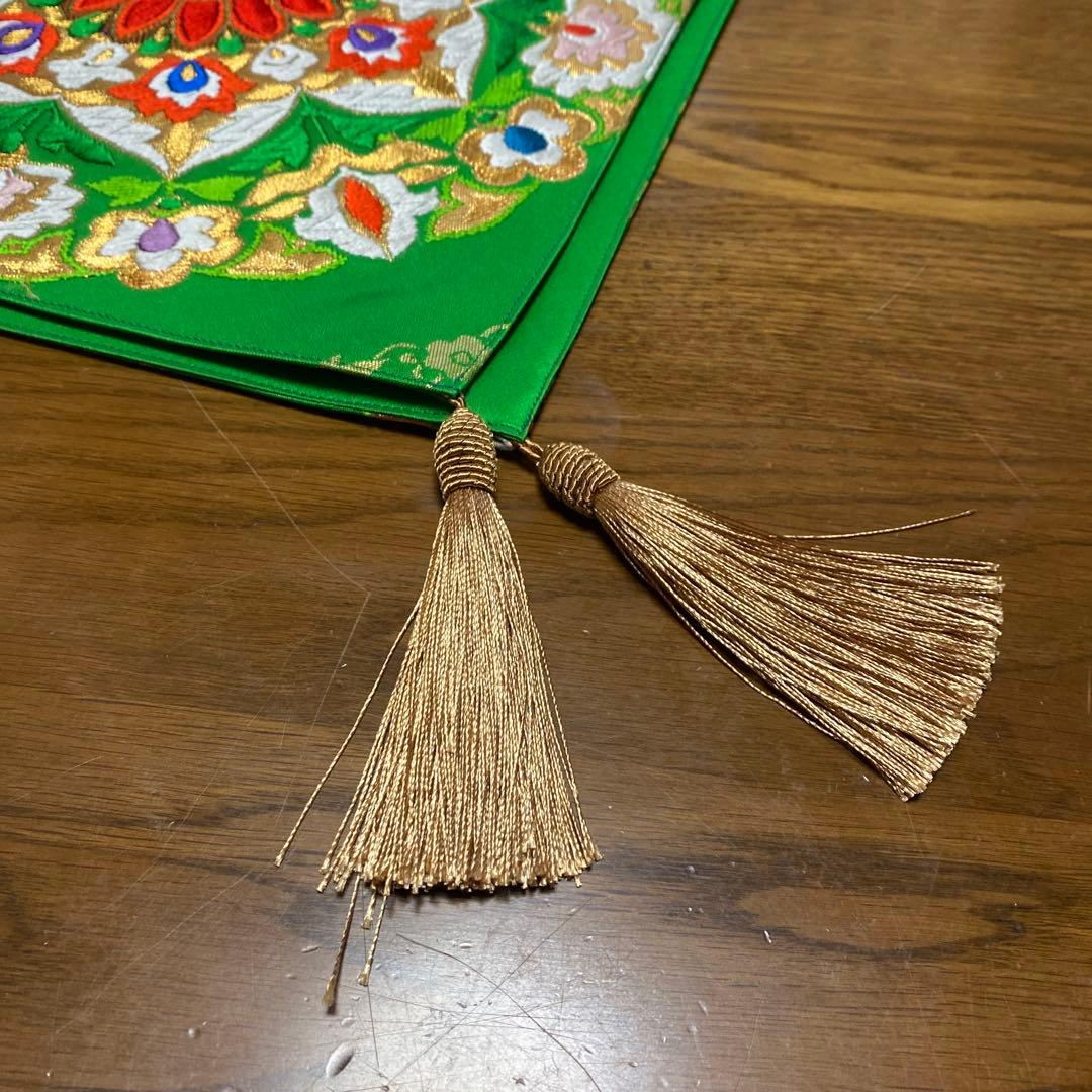 table runner 「唐織大華紋」帯リメイク　正絹　長尺